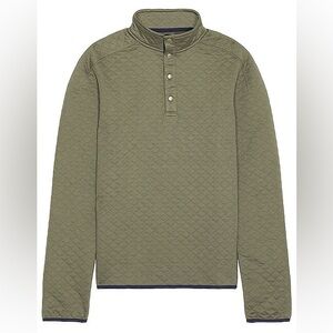 RHONE Olive Quilted Gramercy Pullover Sweatshirt - L